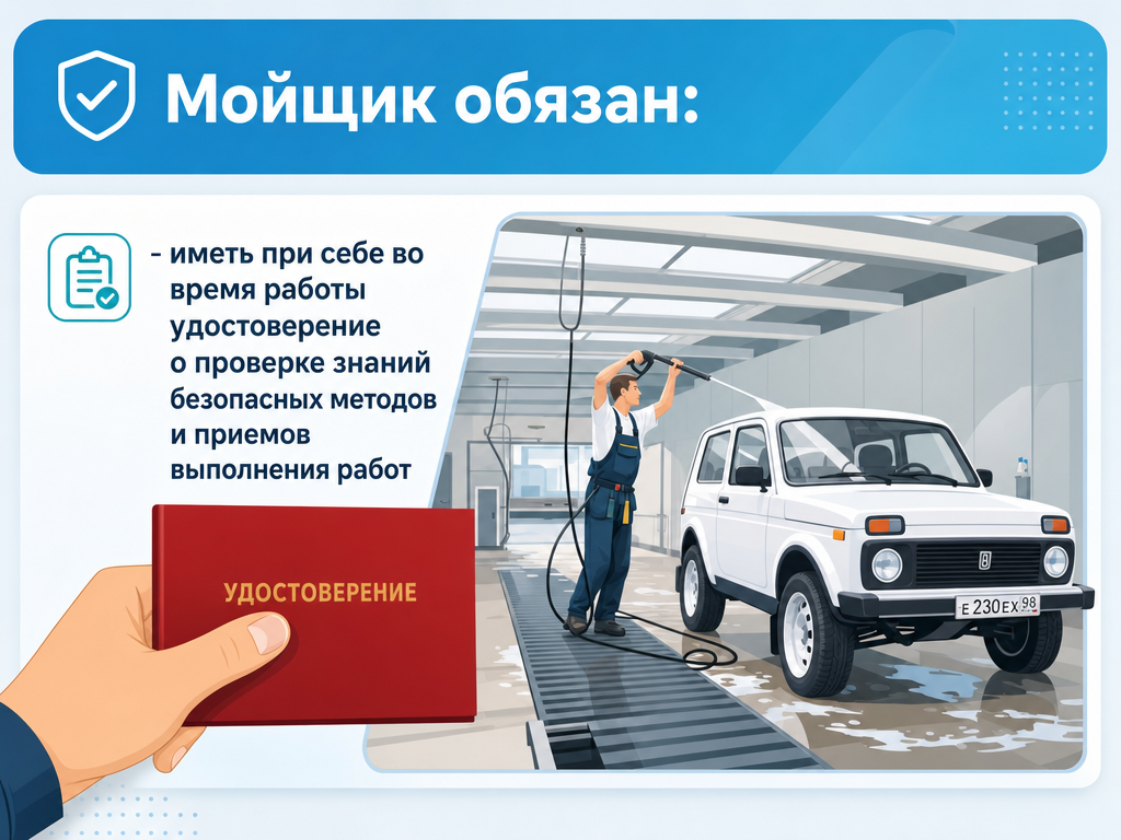 Мойщик автомобилей и дорожно-строительной техники — кадр 1